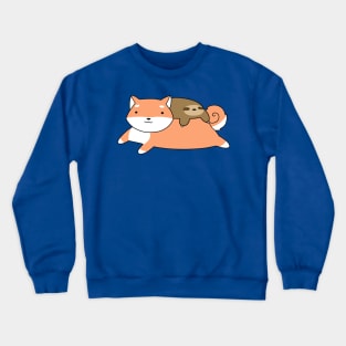 Shiba and Little Sloth Crewneck Sweatshirt